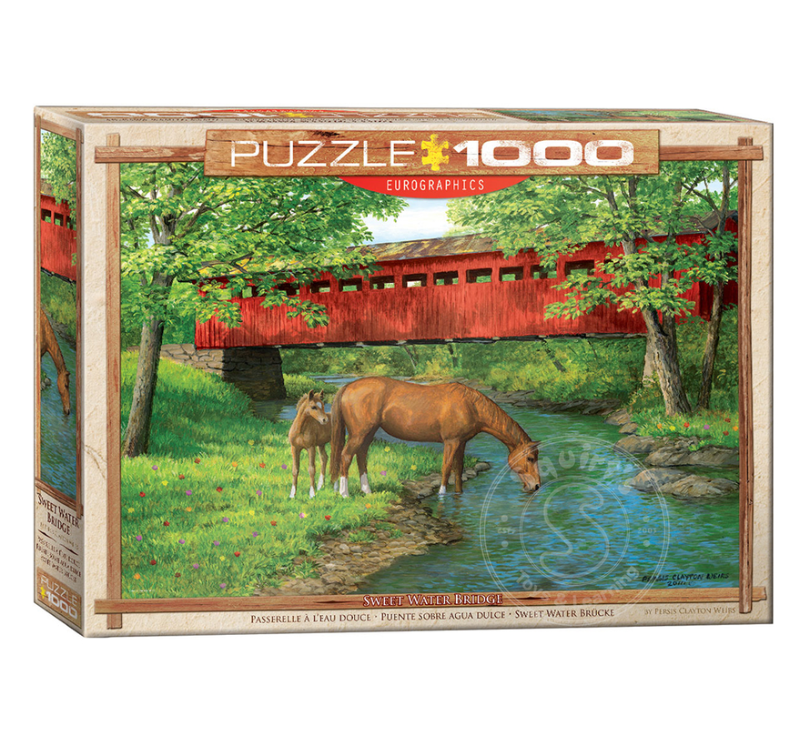 Eurographics Sweet Water Bridge Puzzle 1000pcs- Retired