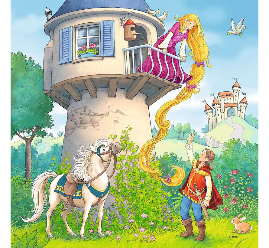 Ravensburger Rapunzel, Red Riding Hood, Frog King Puzzle 3 x 49pcs