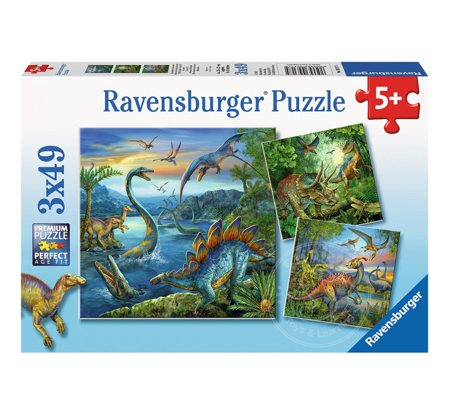 Ravensburger Dinosaur Fascination Puzzle 3 x 49pcs