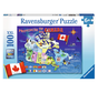 Ravensburger Map of Canada Puzzle 100pcs XXL