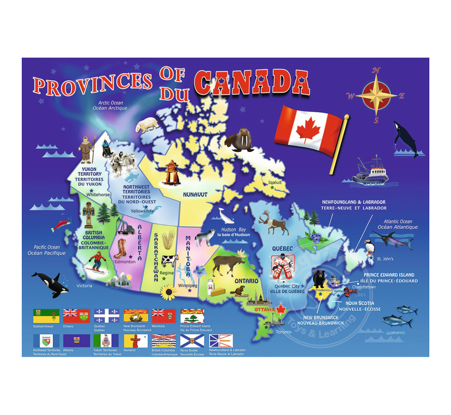 Ravensburger Map of Canada Puzzle 100pcs XXL