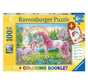 Ravensburger Magical Unicorns Puzzle 100pcs XXL + Coloring Book