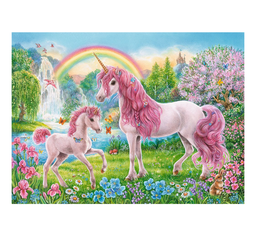 Ravensburger Magical Unicorns Puzzle 100pcs XXL + Coloring Book