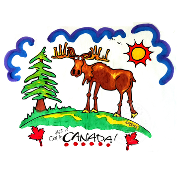 Artburn Pillow Case Painting Kit - This is Canada (Moose)