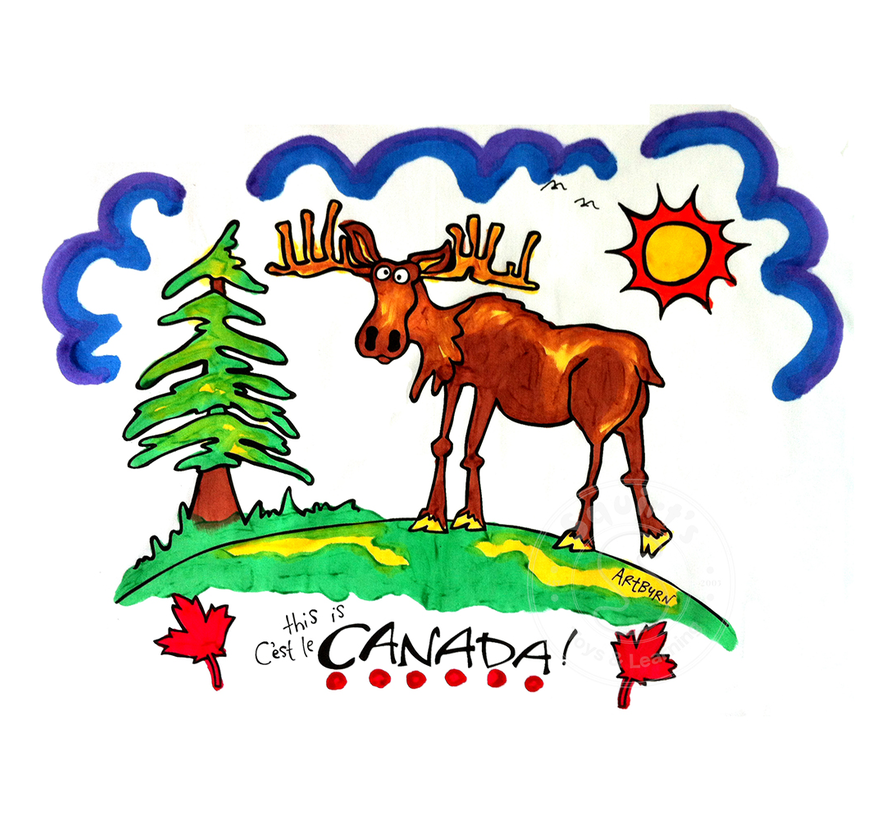 Pillow Case Painting Kit - This is Canada (Moose)