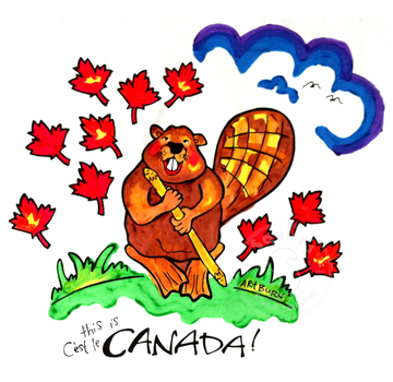 Artburn Pillow Case Painting Kit - This is Canada (Beaver)