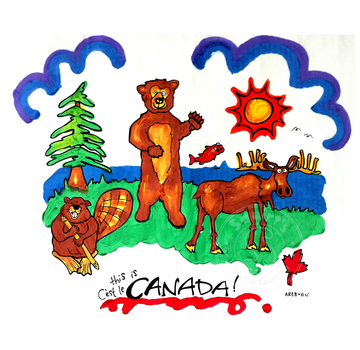 Artburn Pillow Case Painting Kit - This is Canada (Animals)