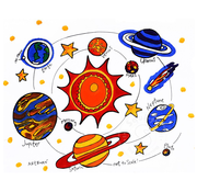 Artburn Pillow Case Painting Kit - Solar System