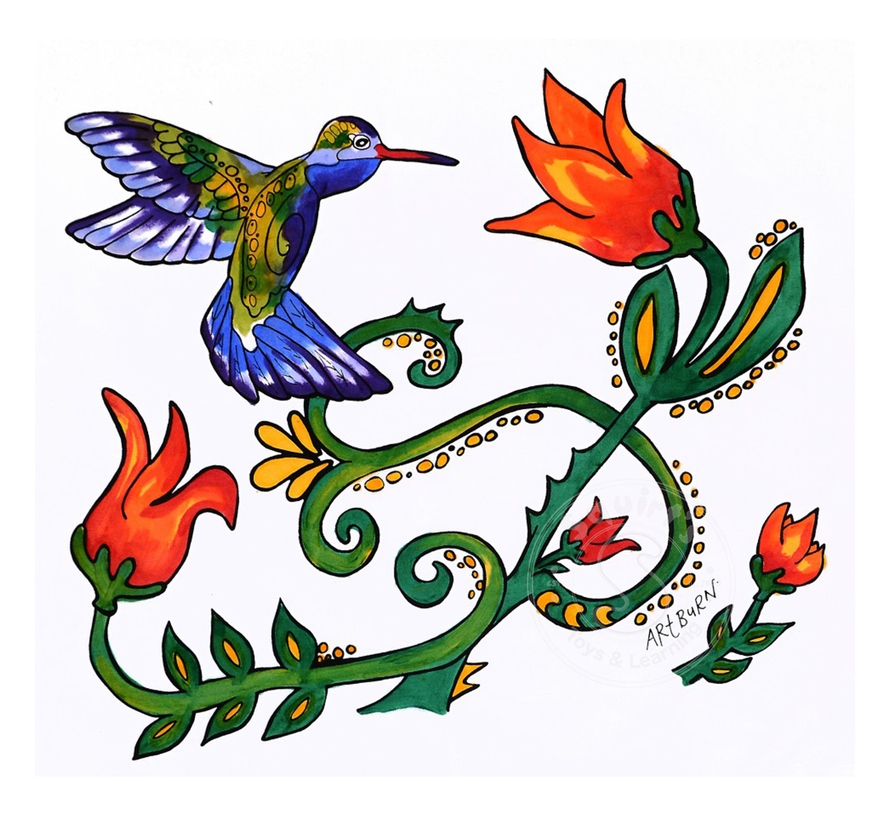 Pillow Case Painting Kit - Hummingbird