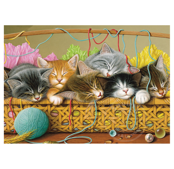 Cobble Hill Puzzles Cobble Hill Kittens in Basket Tray Puzzle 35pcs