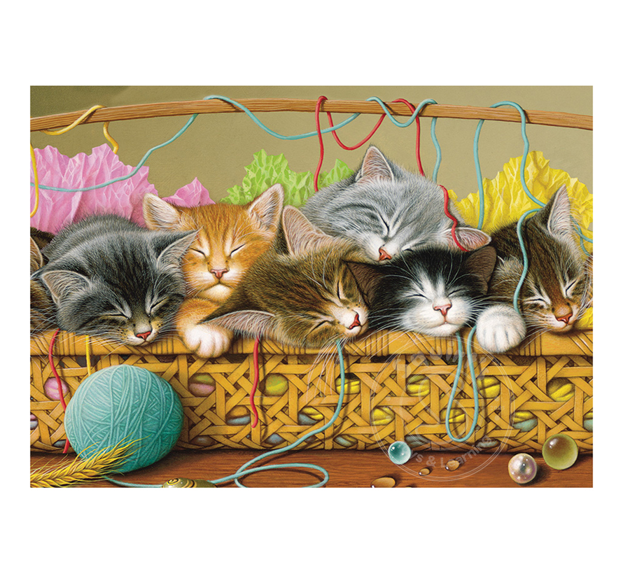 Cobble Hill Kittens in Basket Tray Puzzle 35pcs