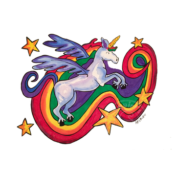 Artburn Pillow Case Painting Kit - Rainbow Unicorn
