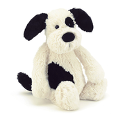 Jellycat Jellycat Bashful Black & Cream Puppy, Medium