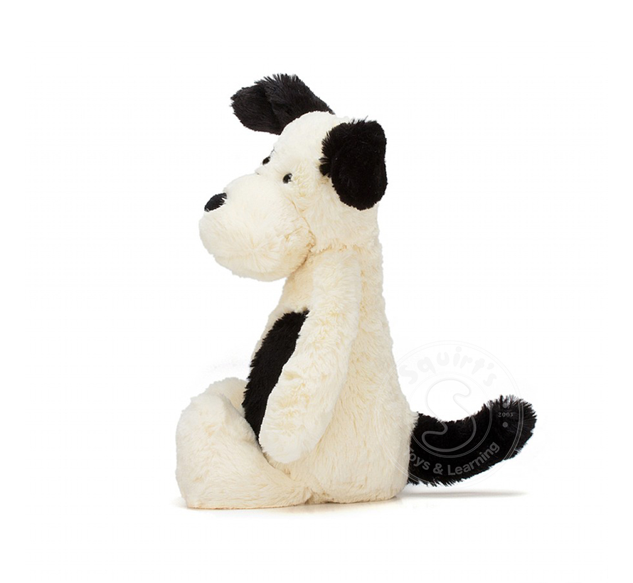 Jellycat Bashful Black & Cream Puppy, Medium