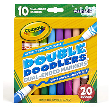 Crayola Crayola 10 Double Doodlers Dual-Ended Markers Washable