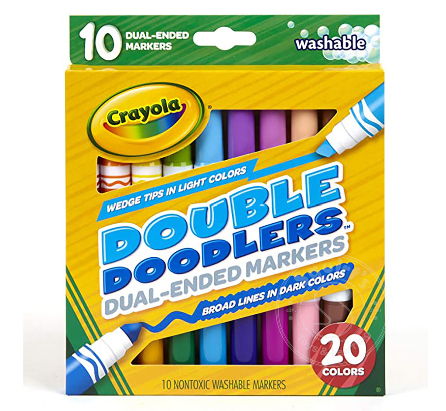 Crayola 10 Double Doodlers Dual-Ended Markers Washable