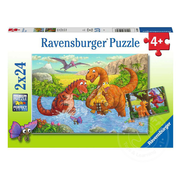 Ravensburger Ravensburger Dinosaurs at Play Puzzle 2 x 24pcs