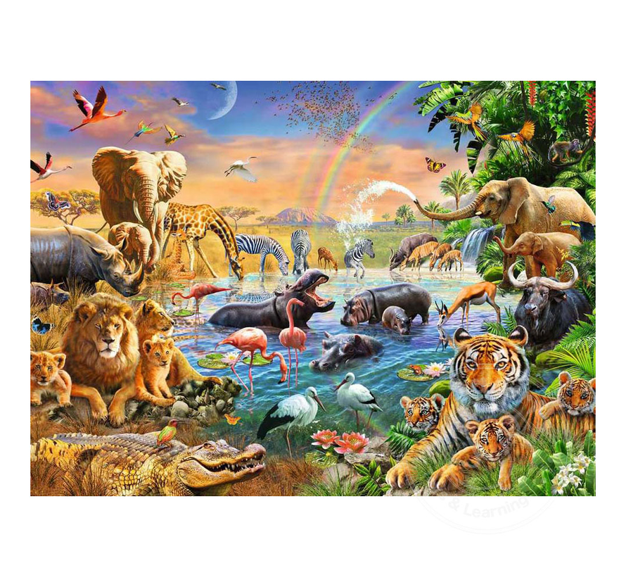 Ravensburger Savannah Jungle Waterhole Puzzle 100pcs XXL