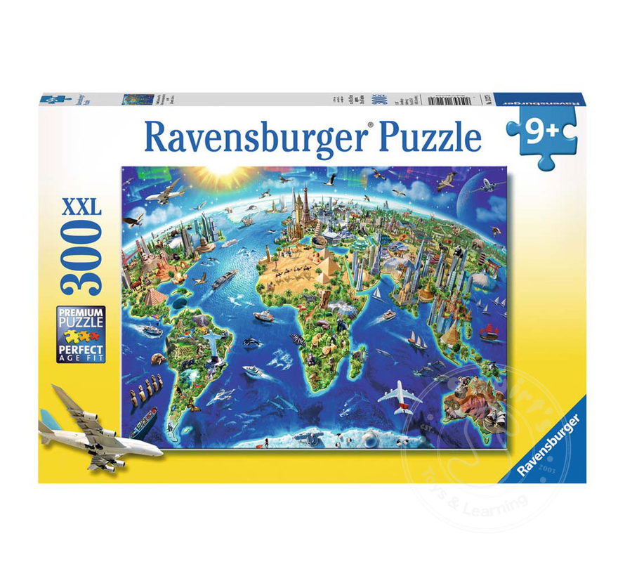 Ravensburger World Landmarks Map Puzzle 300pcs XXL
