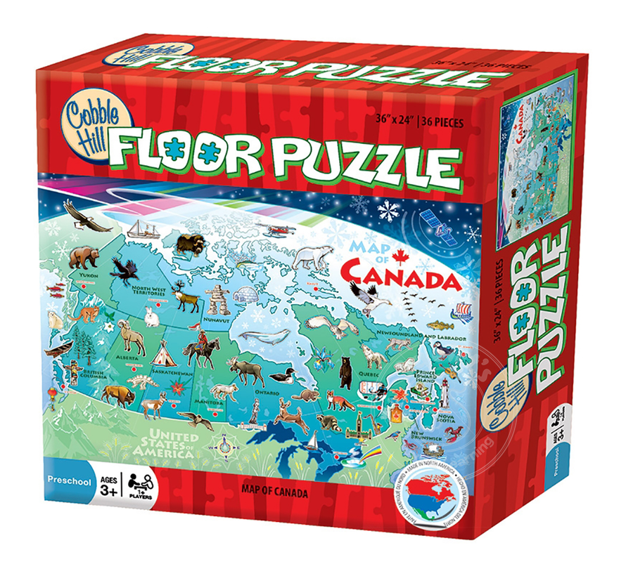Cobble Hill Map of Canada Floor Puzzle 48pcs