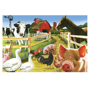Cobble Hill Puzzles Cobble Hill Farmyard Welcome Tray Puzzle 35pcs