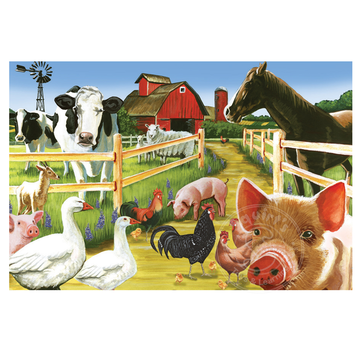 Cobble Hill Puzzles Cobble Hill Farmyard Welcome Tray Puzzle 35pcs
