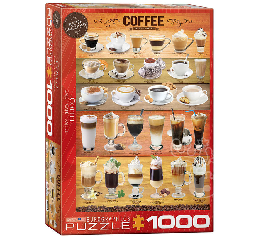 FINAL SALE Eurographics Coffee Puzzle 1000pcs