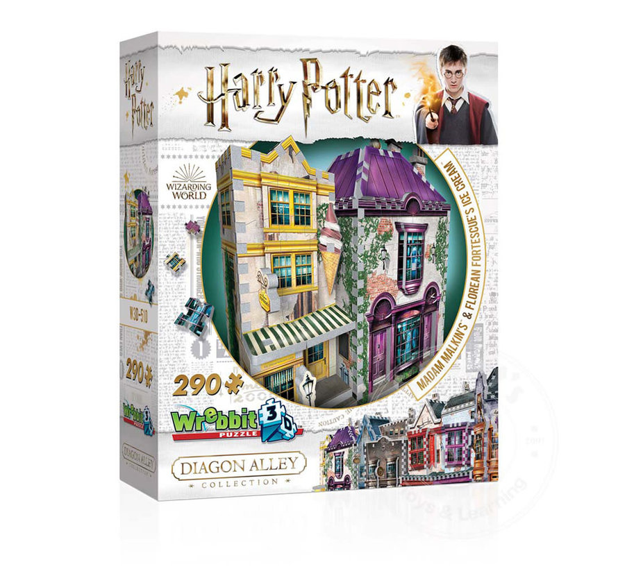 FINAL SALE Wrebbit Harry Potter Diagon Alley Collection: Madam Malkin’s™ and Florean Fortescue’s Ice Cream™ Puzzle 290pcs