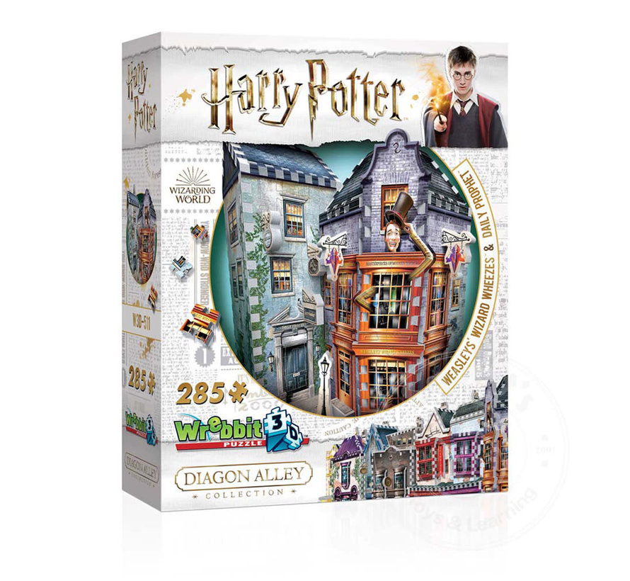 Wrebbit Harry Potter Diagon Alley Collection: Weasley’s Wizard Wheezes and Daily Prophet™ Puzzle 285pcs