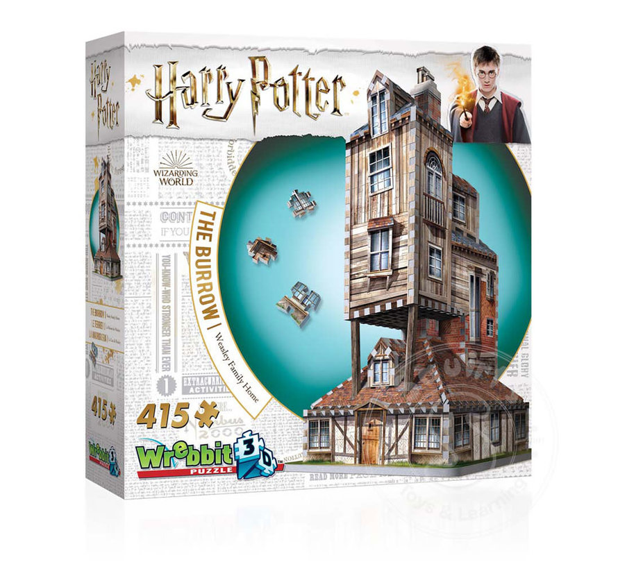 Wrebbit Harry Potter The Burrow: Weasley Family Home Puzzle 415pcs