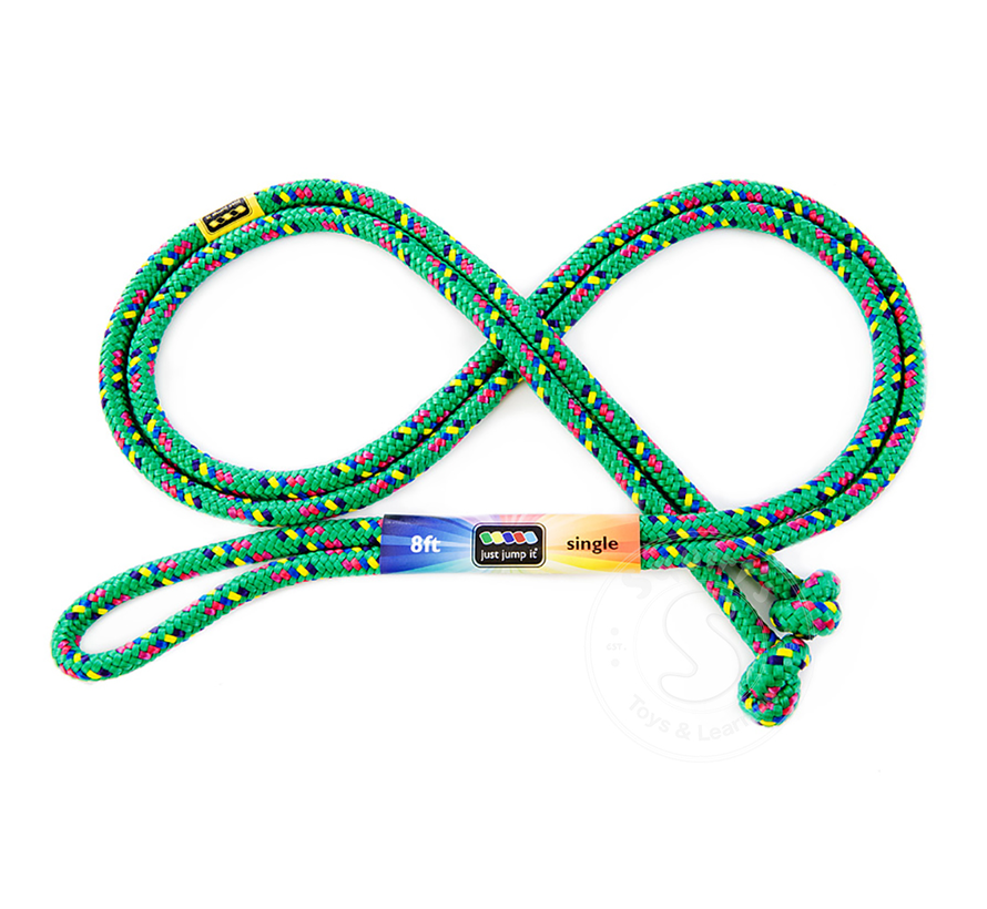 8' Single Jump Rope Green Confetti