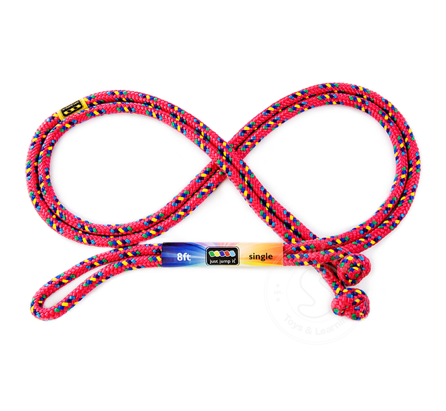 8' Single Jump Rope Red Confetti