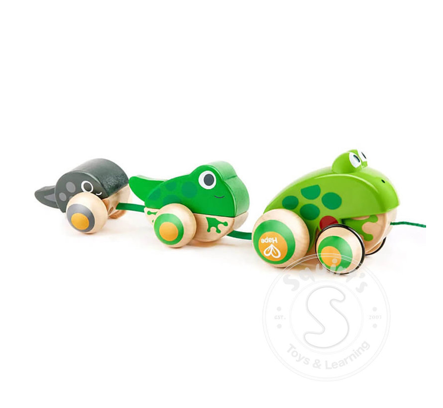 Hape Pull-Along Frog Family