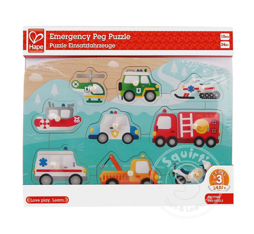 Hape Emergency Peg Puzzle - Retired