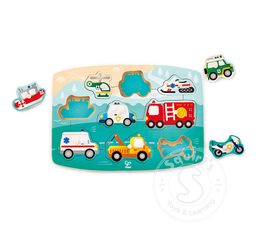 Hape Emergency Peg Puzzle - Retired