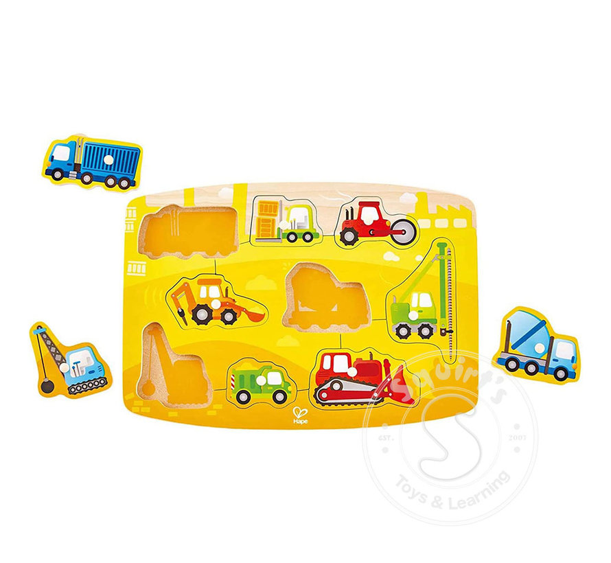 Hape Construction Peg Puzzle - Retired