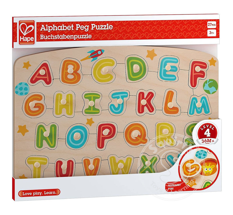 Hape Alphabet Peg Puzzle