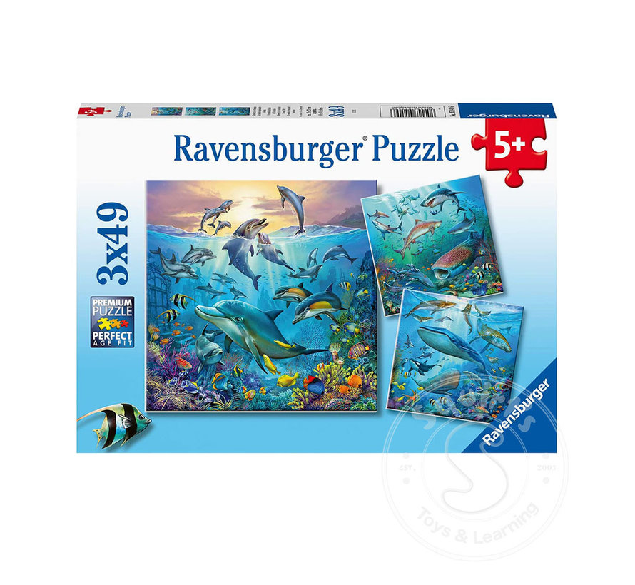 Ravensburger Ocean Life Puzzle 3 x 49pcs