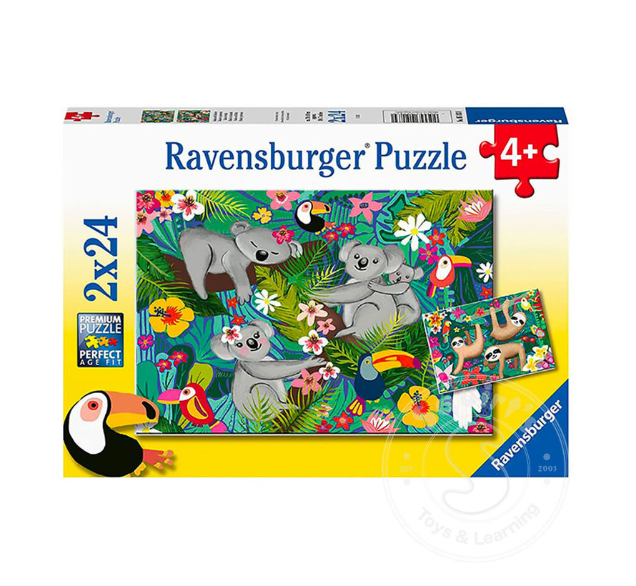 Ravensburger Koalas and Sloths Puzzle 2 x 24pcs