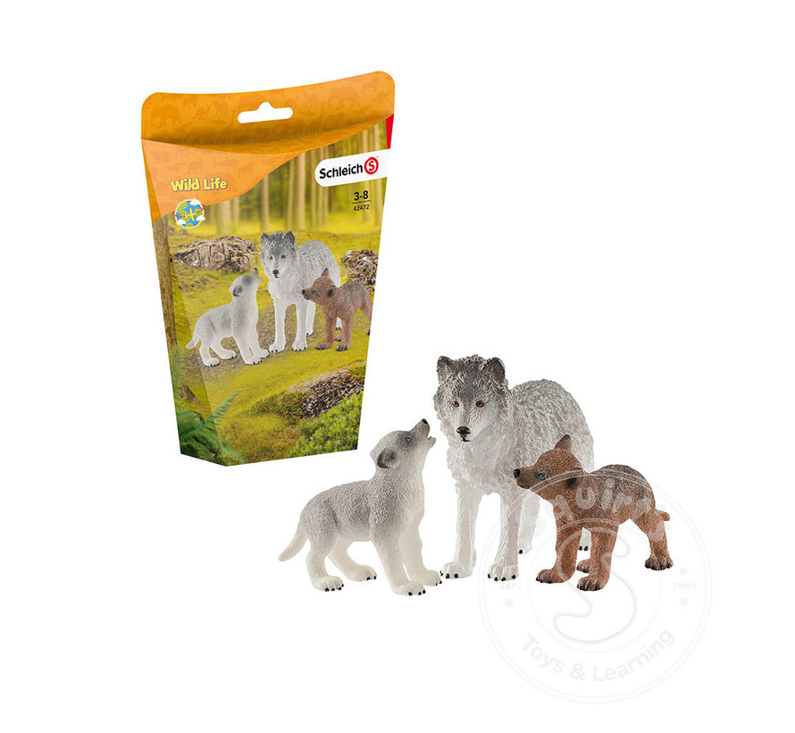 Schleich Mother Wolf with Pups - retired