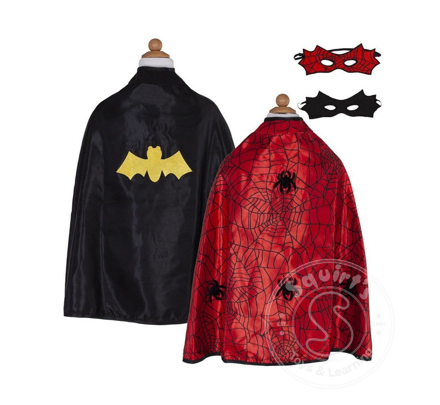 Great Pretenders Reversible Spider/Bat Cape with Mask (Size 4-6)