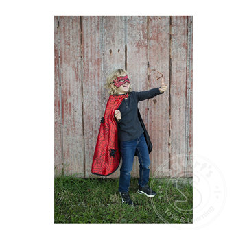 Great Pretenders Great Pretenders Reversible Spider/Bat Cape with Mask (Size 4-6)
