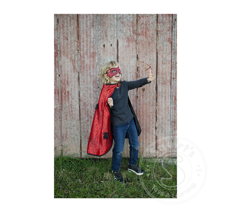 Great Pretenders Reversible Spider/Bat Cape with Mask (Size 4-6)