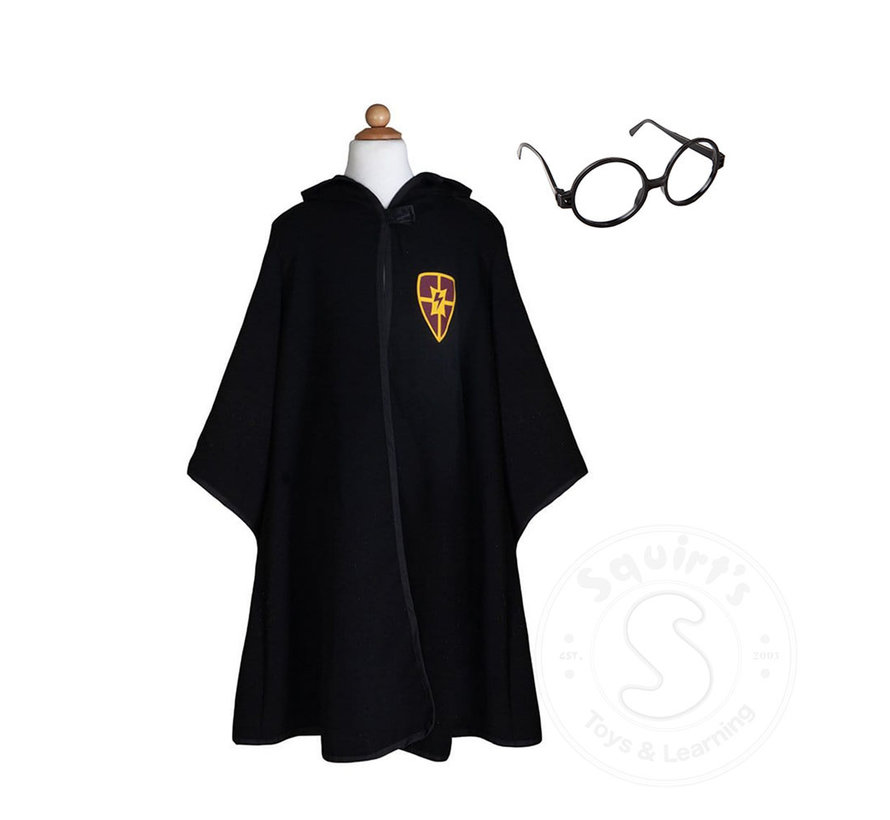 Great Pretenders Wizard Cloak with Glasses (Size 5-6)