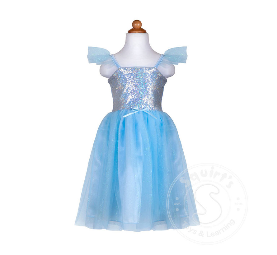 Great Pretenders Sequins Princess Dress Blue (Size 5-6)