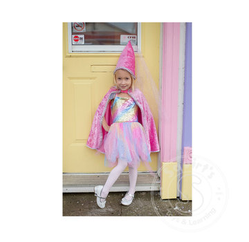 Great Pretenders Great Pretenders Diamond Sparkle Cape Dark Pink Size 5-6