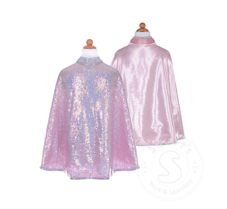 Great Pretenders Silver Sequins Cape (Size 5-6)