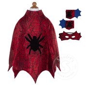 Great Pretenders Great Pretenders Spider Cape Set with Mask and Wristbands (Size 3-4)