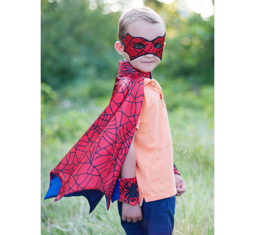 Great Pretenders Spider Cape Set with Mask and Wristbands (Size 3-4)