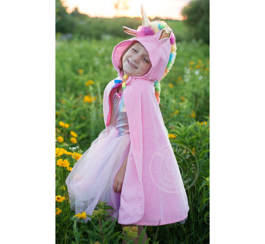 Great Pretenders Unicorn Cape Pink (Size 5-6)